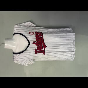 Cleveland Indians White Blue Striped Stadium Shirt